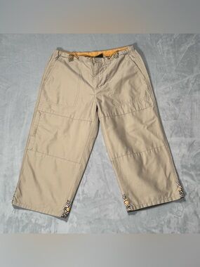 American Eagle Outfitters Women’s Size 4 Khaki Crop Capri Utility Pants Y2K